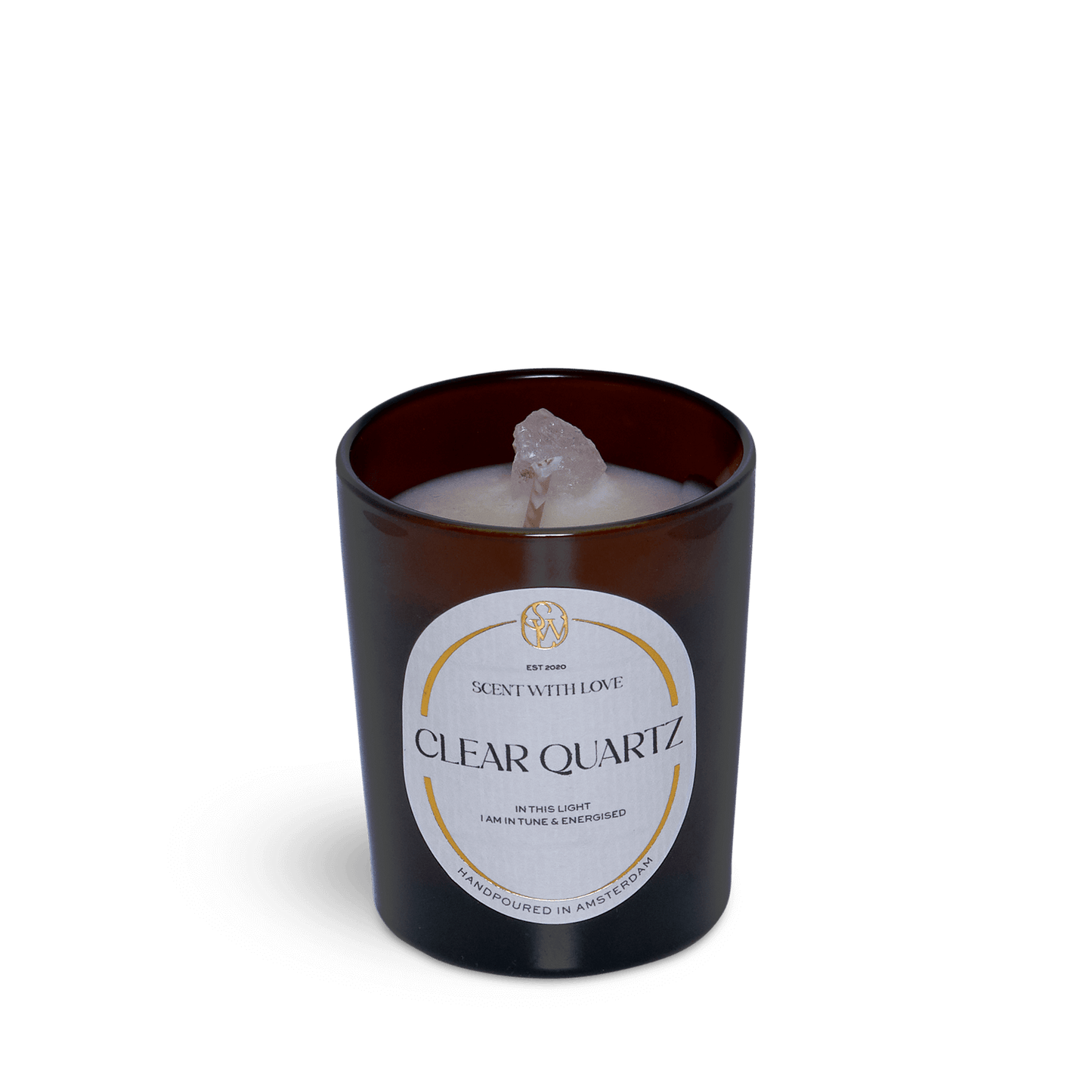Small Clear Quartz Candle